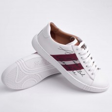 BALLY 발리 화이트의 셀프 리터 스니커즈 MENS PLAIN CALF LEATHER SNEAKER IN WHITE